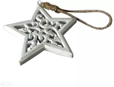 Drevená dekorácia Hviezda 11.5 cm