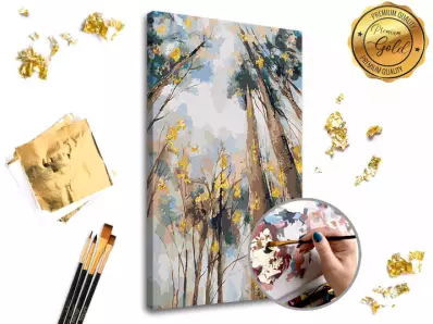 Maľovanie podľa čísel PREMIUM GOLD – Medzi stromami