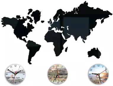 Moderné nástenné hodiny WORLD MAP
