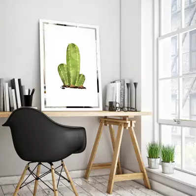 Obraz Kaktus na zrkadle Mirrora 68 - 60x40 cm