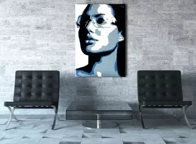 Ručne maľovaný POP Art obraz Angelina Jolie