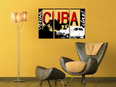 Ručne maľovaný POP Art obraz Cuba
